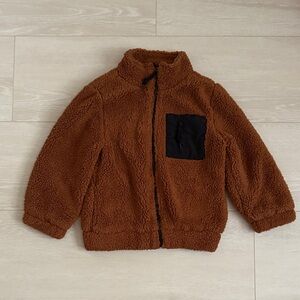 3/$10 Cotton On Kids Cozy Brown Kids Jacket with Black Pocket